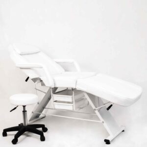 WHITE BED FRAME WITH STOOL MT-171